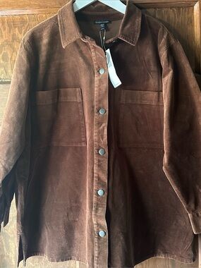 New Eileen Fisher Brown Corderoy Jacket